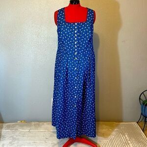 Grasegger women’s blue floral midi dress size 52